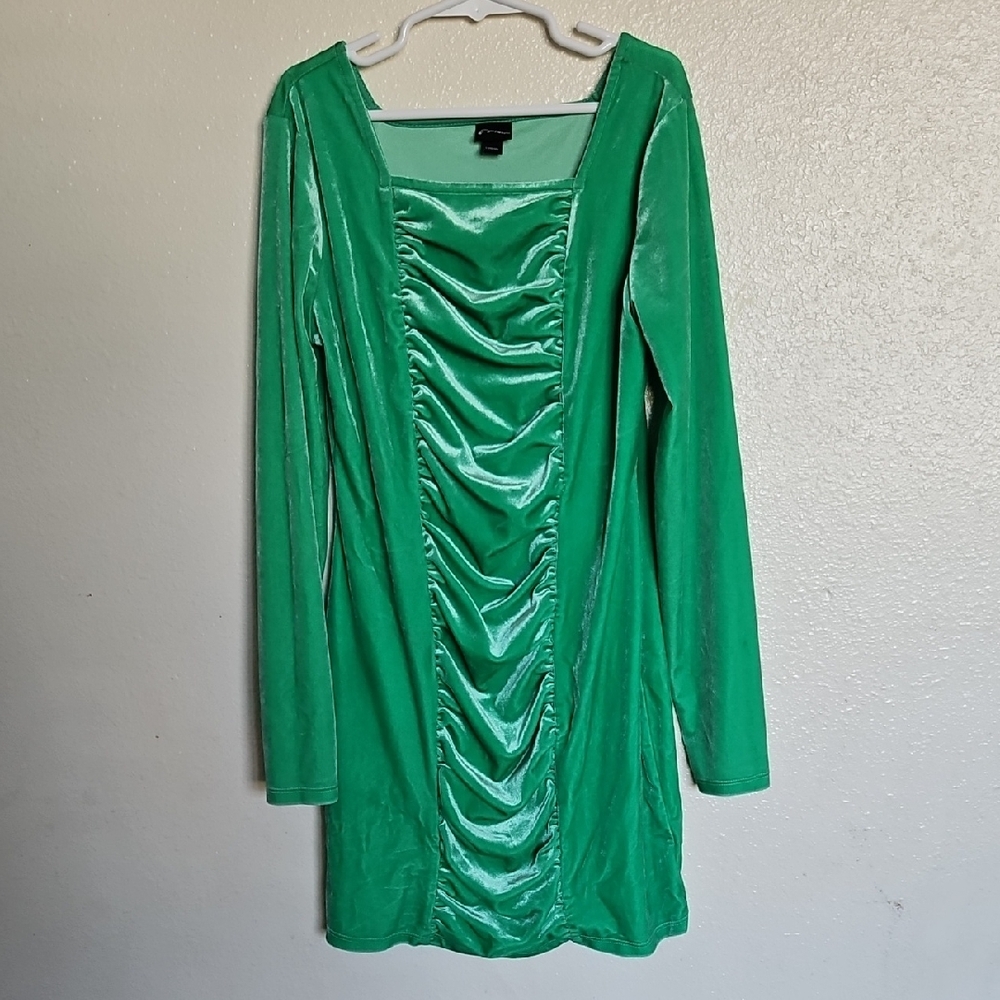 Green Velvet Dress